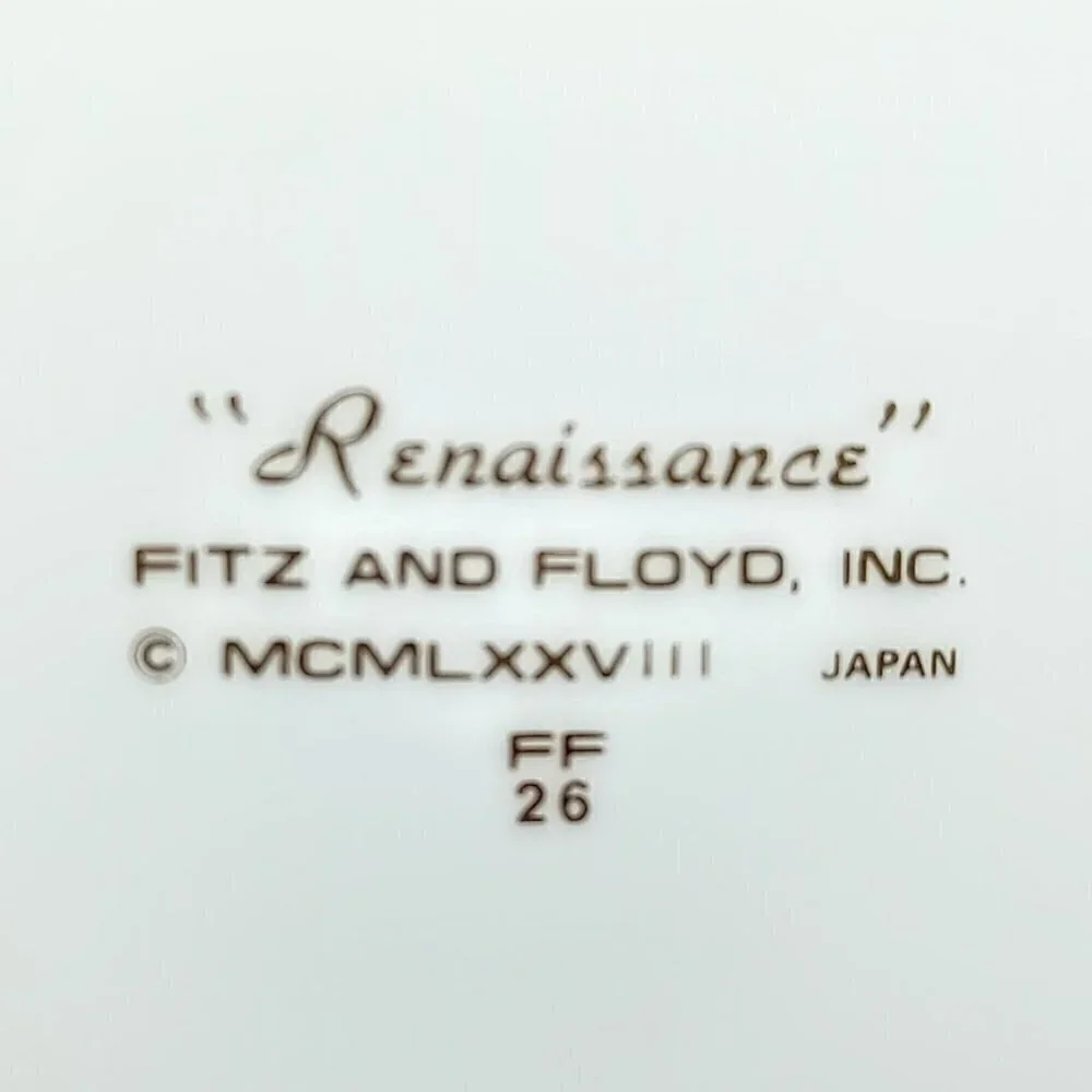 Fitz And Floyd Renaissance Cerulean Blue Salad Plates (2)